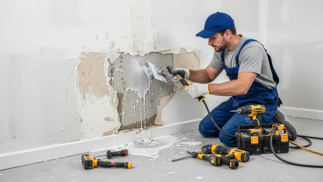 Wall Water Damage Repair