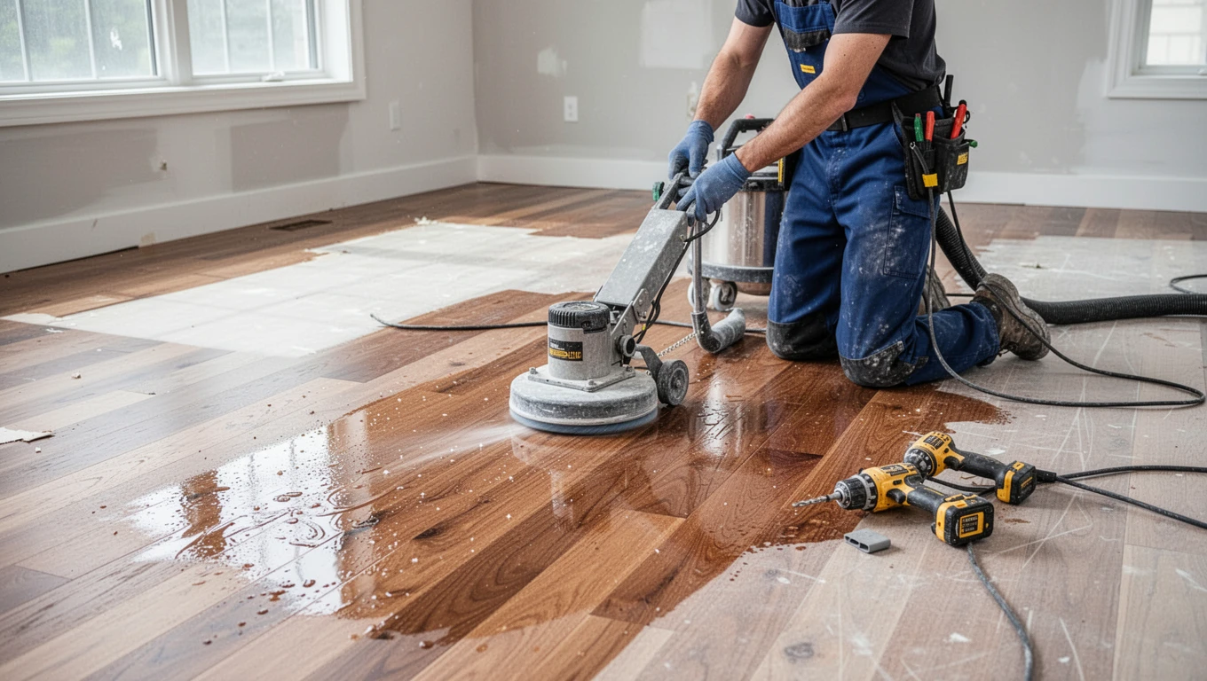 Hardwood Floor Drying